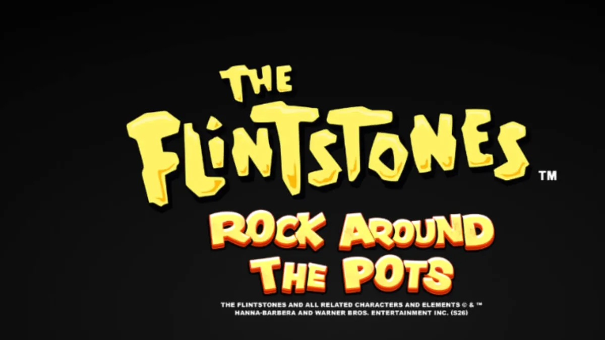 Tampilan visual slot The Flintstones: Rock Around The Pots dengan karakter ikonik Bedrock